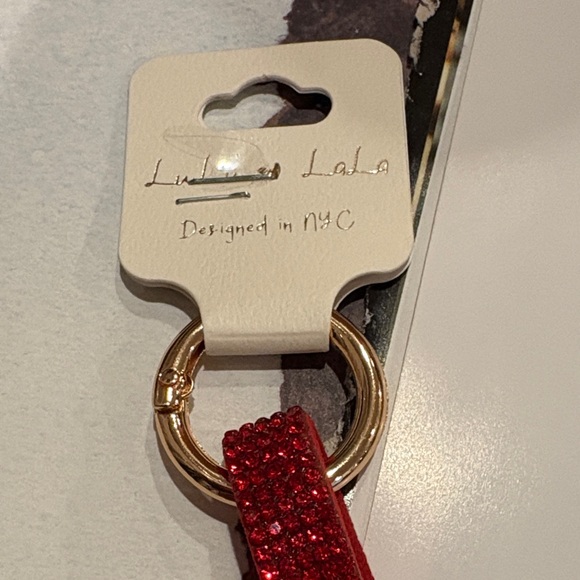 ❤️ Red Rhinestone Bow Keychain - Picture 4 of 8